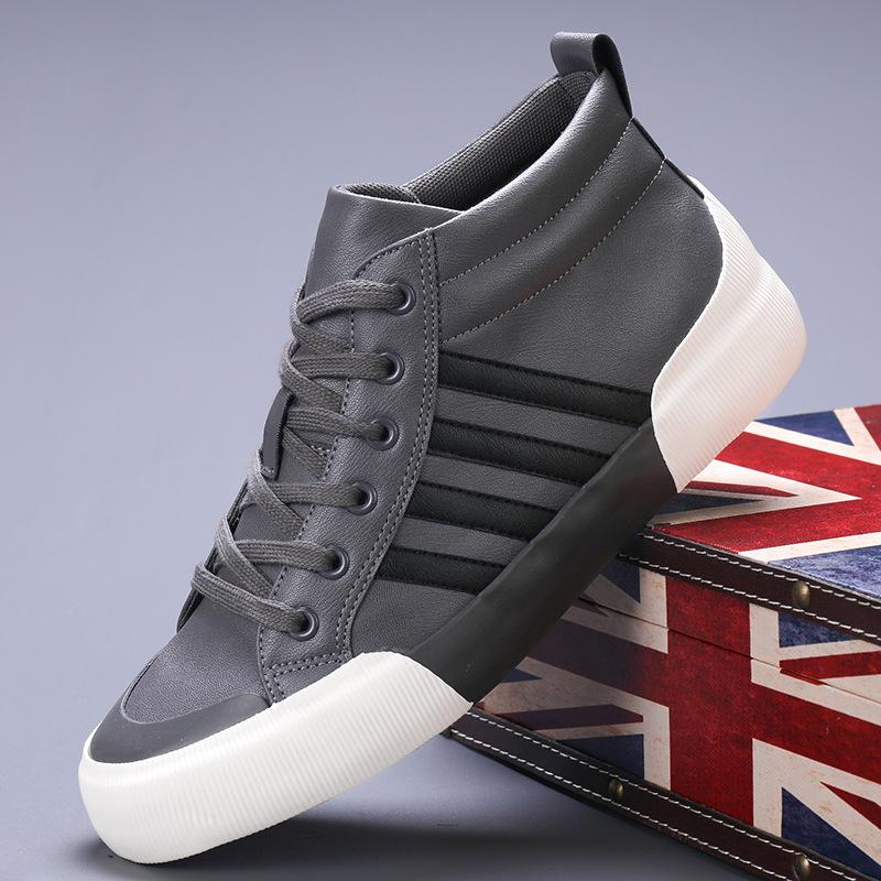 Spring New Men's Shoes Fashionable Casual Men's Leather Shoes Comfortable Elastic Belt Men's Shoes