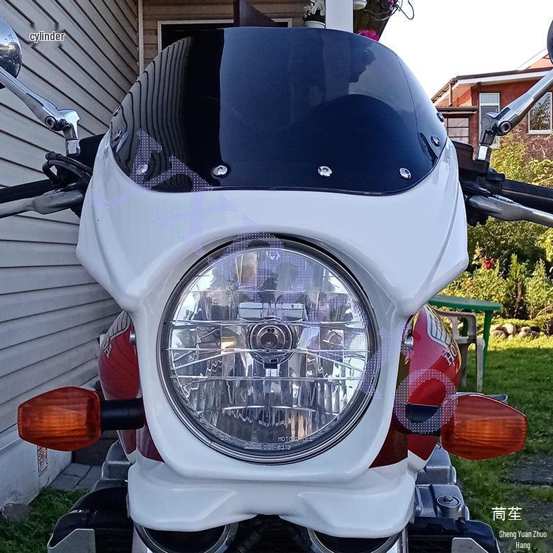 Włókno węglowe Uniwersalna Okrągła Osłona Owiewki Motocykla Osłona Osłony Reflektora CB400 VTEC