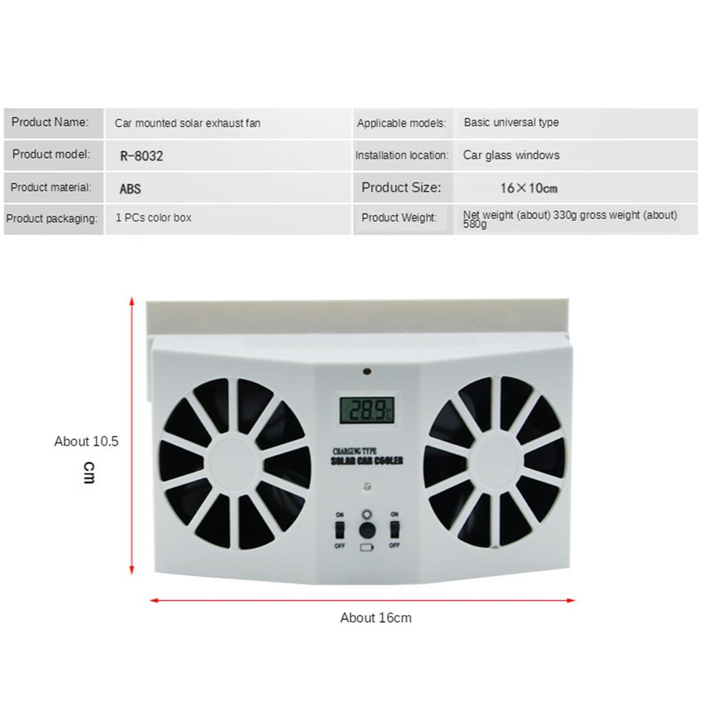 YCHSG Réfrigérateur Solaire de Voiture Ventilateur de Voiture déchappement Ventilateur de Voiture désurchauffeur de Voiture réfrigérateur YCHSG Réfrigérateur Solaire de Voiture Ventilateur de Voiture déchappement Ventilateur de Voiture désurchauffeur de Voiture réfrigérateur