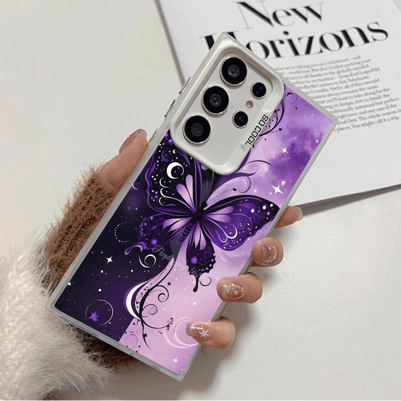

Beautiful Purple Butterfly Shockproof Phone Case for Samsung Galaxy S26 Edge S25 Ultra S24 FE S23 Plus S21 Cover Anti Fall Funda Samsung S25 Ultra