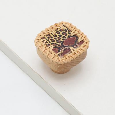 Handgefertigte Schrankgriffe Rattan Holz Kommodenknöpfe Vintage Schubladentürgriffe Griffe Küche Schlafzimmer Möbelbeschläge