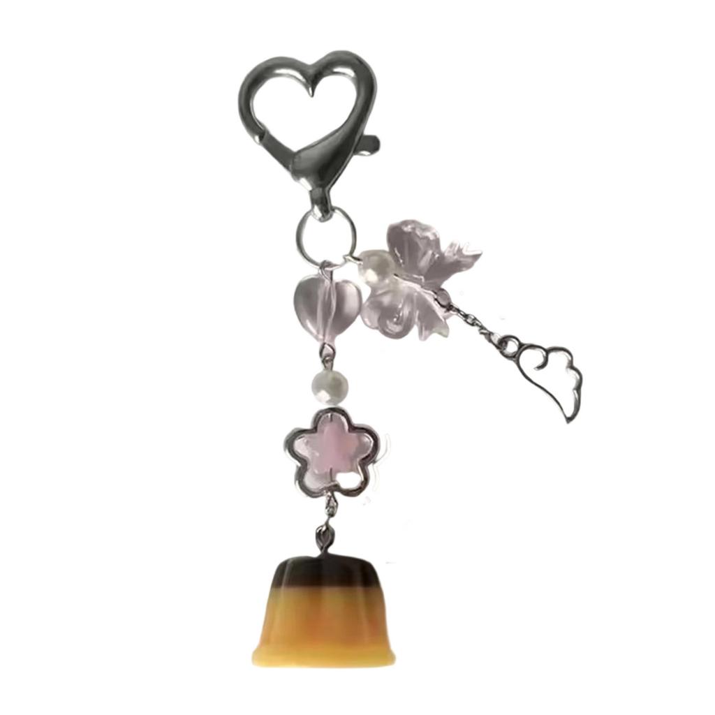 Retro Y2K Jelly Acrylic Keychain Charm Hanging Decoration for Bags Phones and Gifts Soft Lightweight Accessory