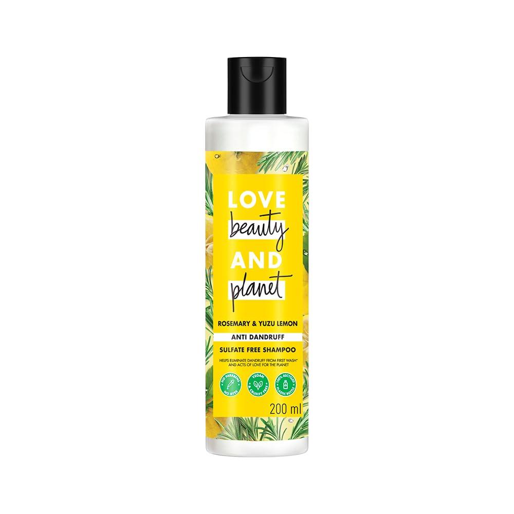 Love Beauty & Planet Rosemary & Yuzu Lemon Sulfate Free Anti Dandruff Shampoo 200Ml