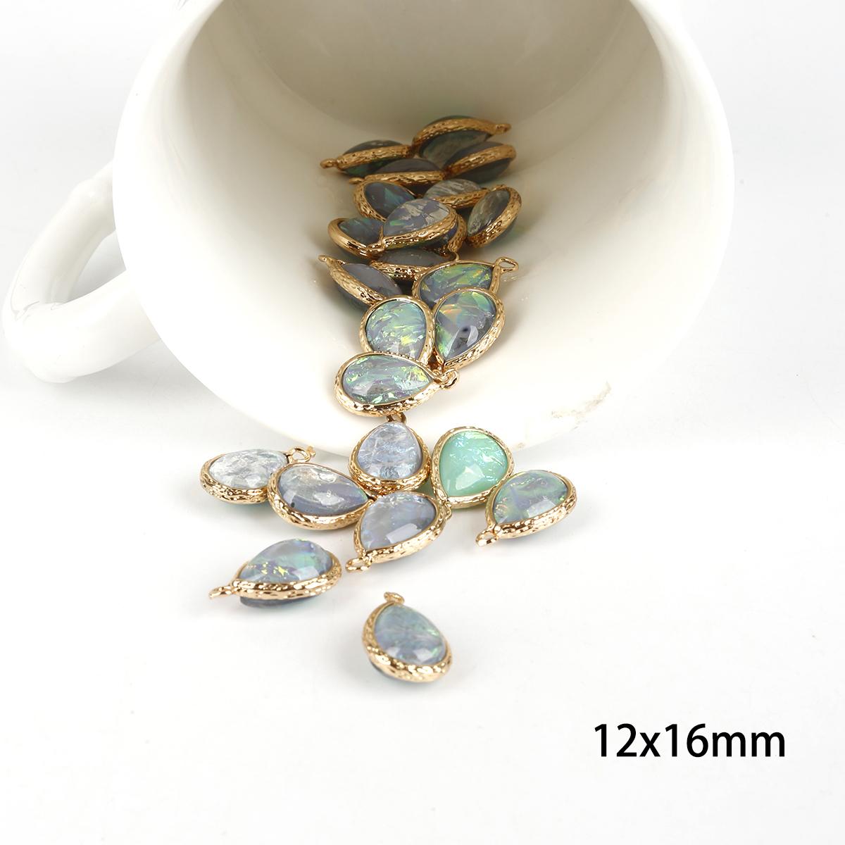 

2 шт., подвески из смолы, подвески в форме капли воды для DIY, ожерелье, серьги, ювелирные аксессуары