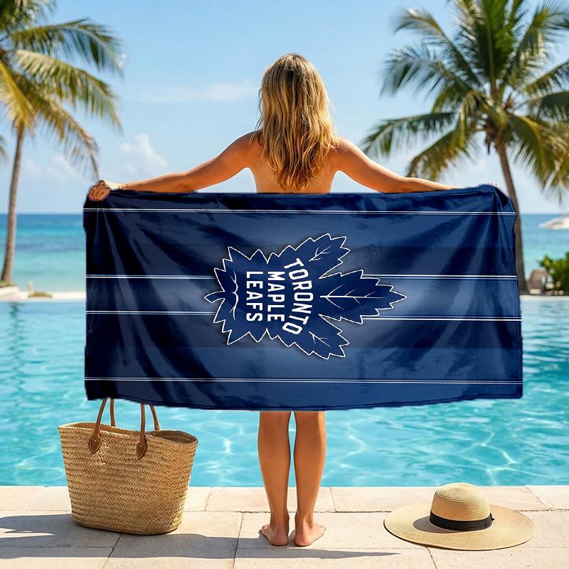Toronto Maple Leafs Fashion Beach Towel Portable Soft Quick Dry Towel For Swimming Camping Holiday Use