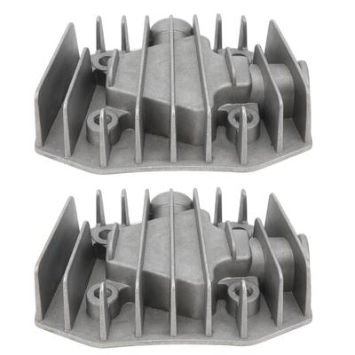 2Pcs Air Compressor Cylinder Head 435P Aluminum Fittings Cooling Cover 48mm X 72mm