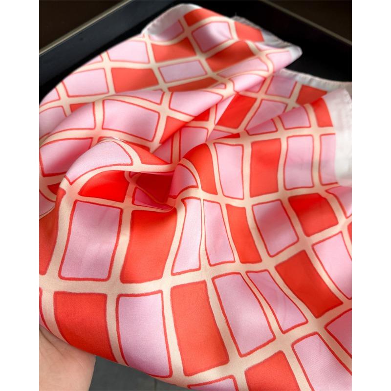 Color Block Plaid Printed Fashion Women S Square Scarf