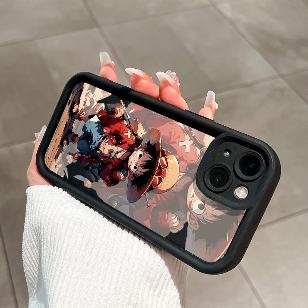 Soft Silicone Square Ladder Printing Pattern Phone Casing Full Cover Camera Shockproof Protection Rubber Case for iPhone Infinix Tecno OnePlus