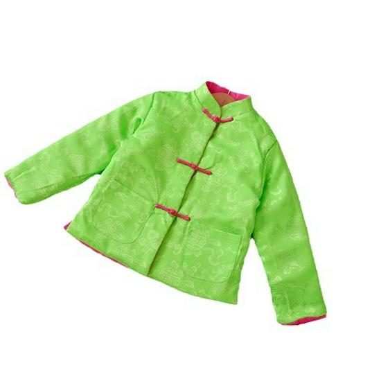 Spring & Autumn Unisex Kids' Reversible Thai Silk Kung Fu Top