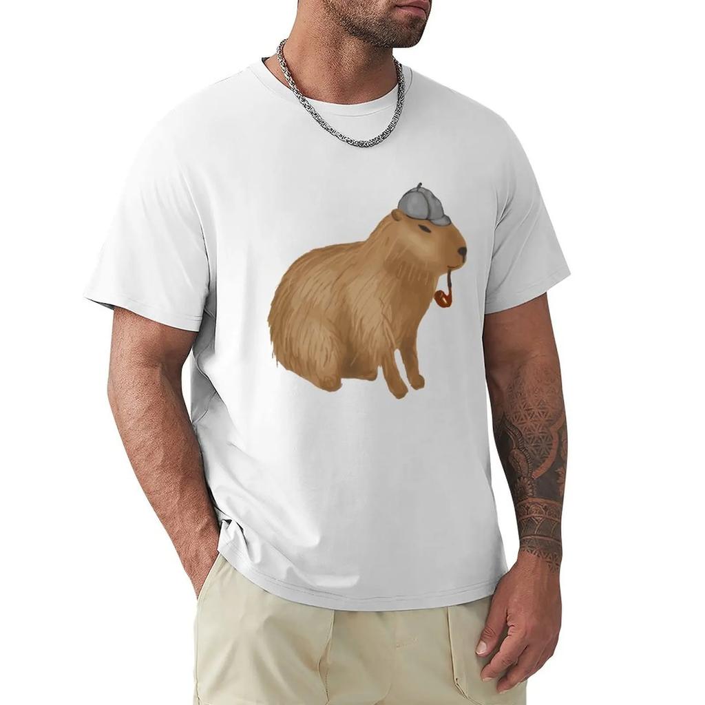 Capybara Baseballkappe Sherlock Capybara Klassische Trucker-Mütze Sommermann Outdoor-Sport-Print Baseballkappen