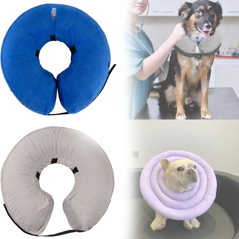 Pet Reusable Inflatable Collar Pvc Dogs Cats Protect Wounds Healing Promote