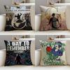 AA Day to RememberS Cushion Cover Breathable and skinfriendly linen pillowcase square removable and washable cushion