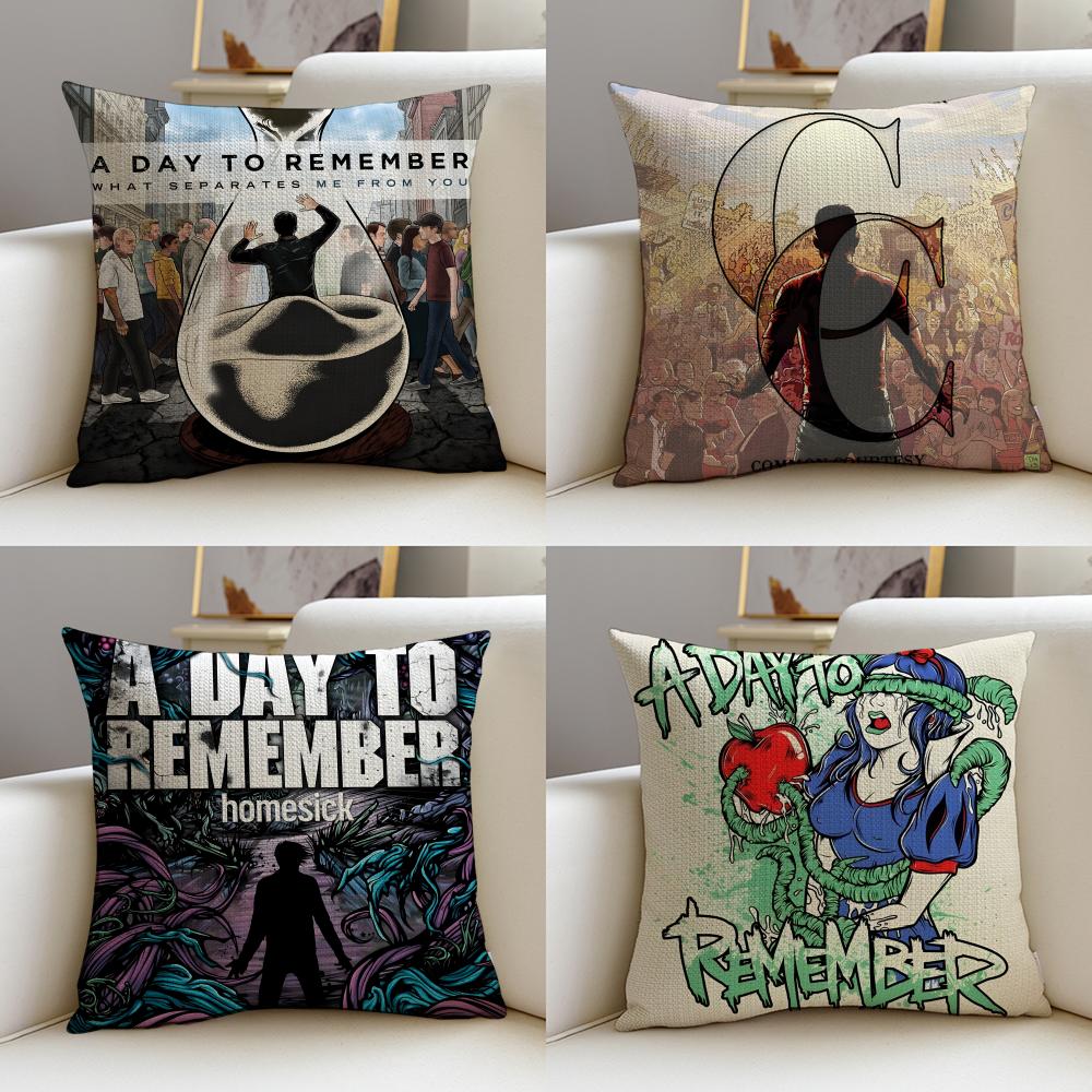 AA Day to RememberS Cushion Cover Breathable and skinfriendly linen pillowcase square removable and washable cushion
