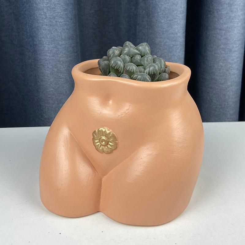 Art Body Flower Pot Succulent Pot Ceramic Planter Home Decor Indoor Decoration Desktop Ornaments Bonsai Plant Pot