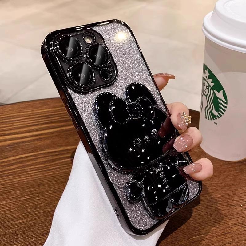 Contact Makeup Mirror Bracket Suitable for Apple 16promax Mobile Phone Case Iphone15 with Lens Film 14 Flash Powder