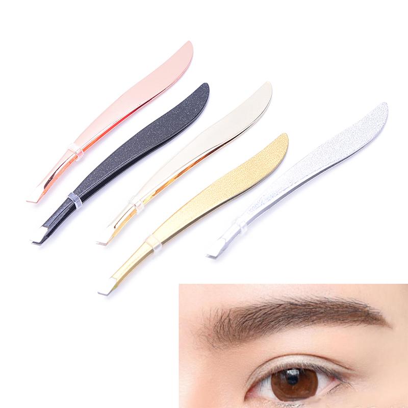 Professional Stainless Steel Tweezer Eyebrow Face Nose Hair Clip Remover Tool