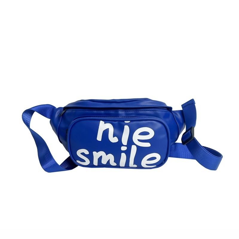 

Trendy 2024 Children s Shoulder Bag Stylish Korean Print Letters For Boys In Blue Black And Green Colors синий