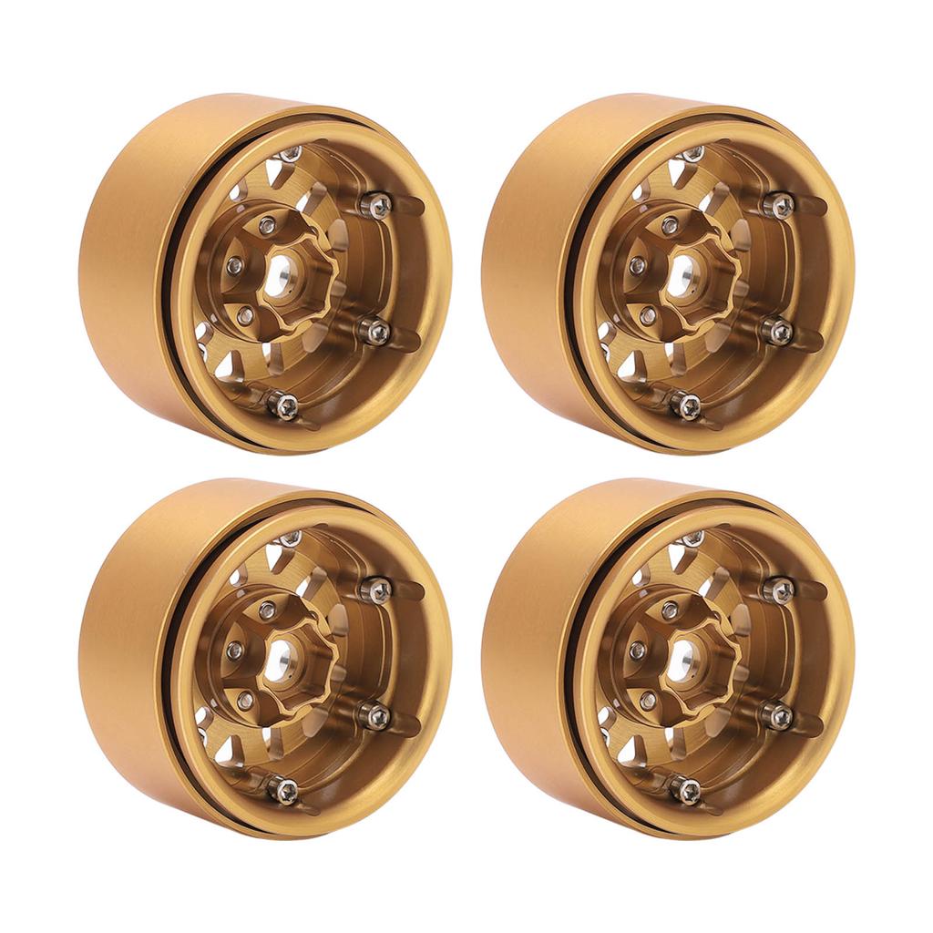 4 Stück Beadlock Felgennabe Messing Schwer 1,9 Zoll für Axial SCX10 90046 AXI03007 D90 D110 TF2 für