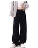 American Black Plus Size High Waist Wide Leg Jeans for Women