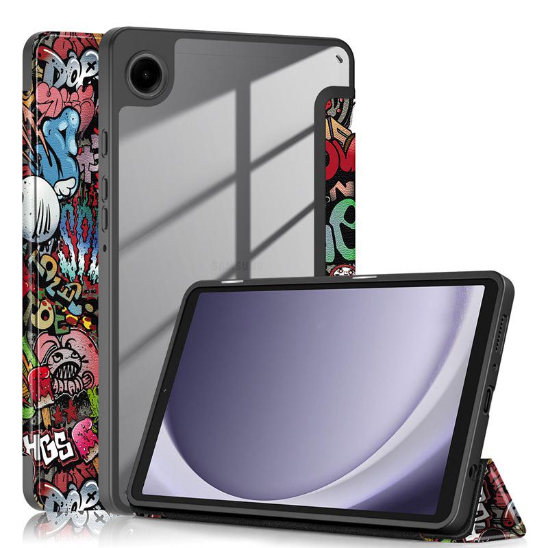 

Кожаный чехол-тройка для Samsung Tab A9 8,7 дюйма, X115 и A9+ 11 дюймов для защиты. A9+ 11 inch