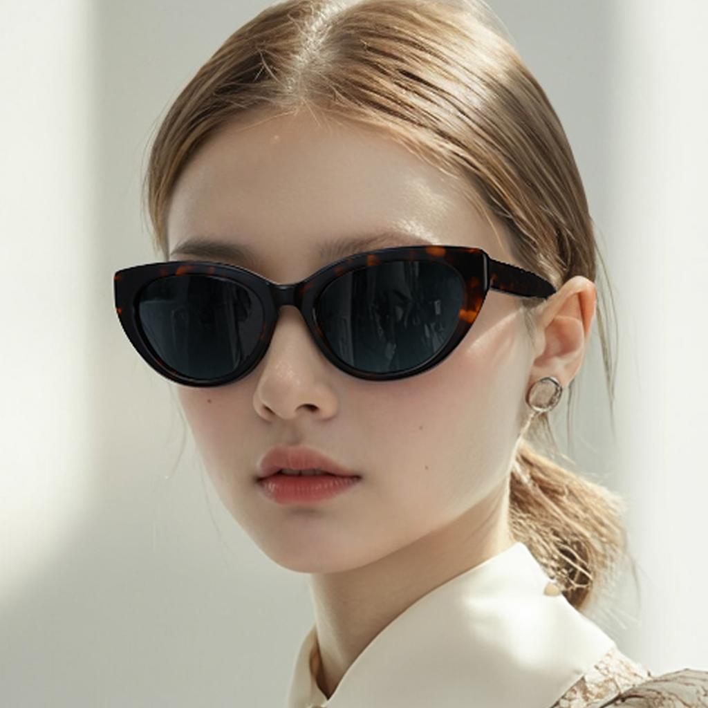Fashion Cateye Prescription Sunglasses Women Handmade Acetate Myopia/Progressive Sun Glasses Polarized Optical Shade