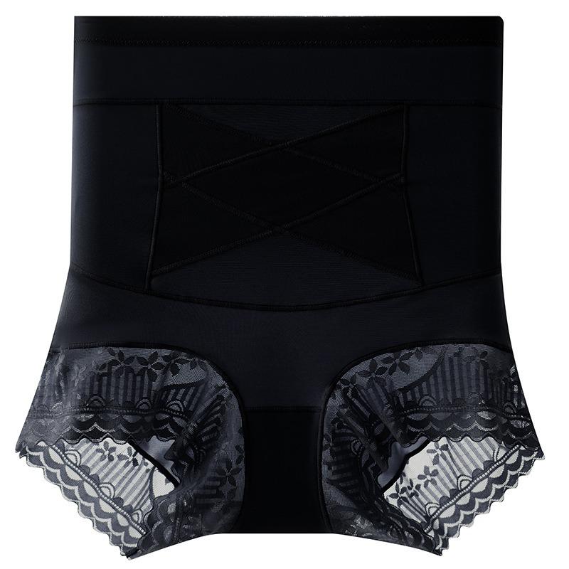 High Waist Lace Trim Tummy Control Butt Lifting Seamless Women Shapewear Shorts M