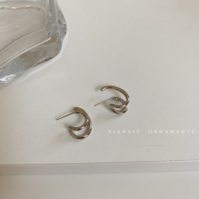 

Доступная роскошь Женский нишевый дизайн Серьги-подвески Silver-Silver Needle