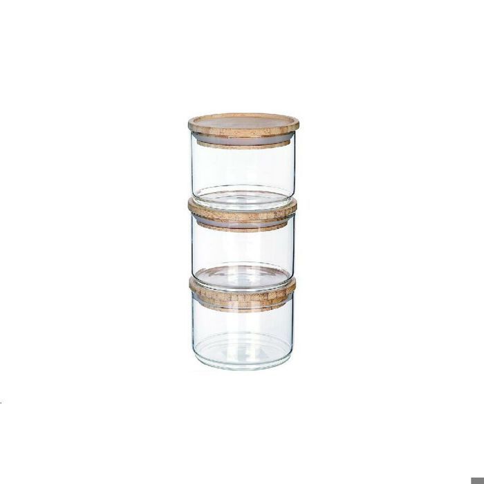 Bocal DKD Home Decor 10x10x7,5 cm (x3)