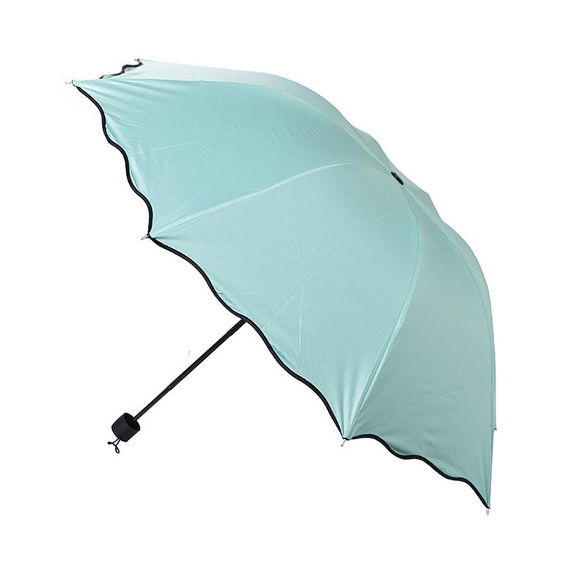 Lady Magic Flowers Umbrella Travel Parasol Folding Rain Windproof Umbrella Folding Anti-UV Sun/Rain Umbrella