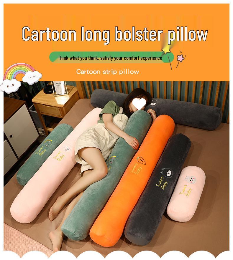 Removable, Washable Long Body Pillow: Versatile for Leg-Clamping, Girls' Pillow, or Backrest.
