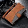 For Google Pixel 9 Pro XL Leather Case Splicing Stitching Wallet Stand Phone Cover with Strap