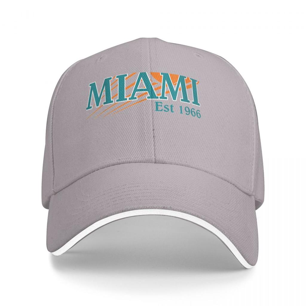 Miami Gegr. 1966 Sportmannschaft Athletische Neuheit Delfin Baseballkappe Melone Partyhut Kappen für Herren Damen