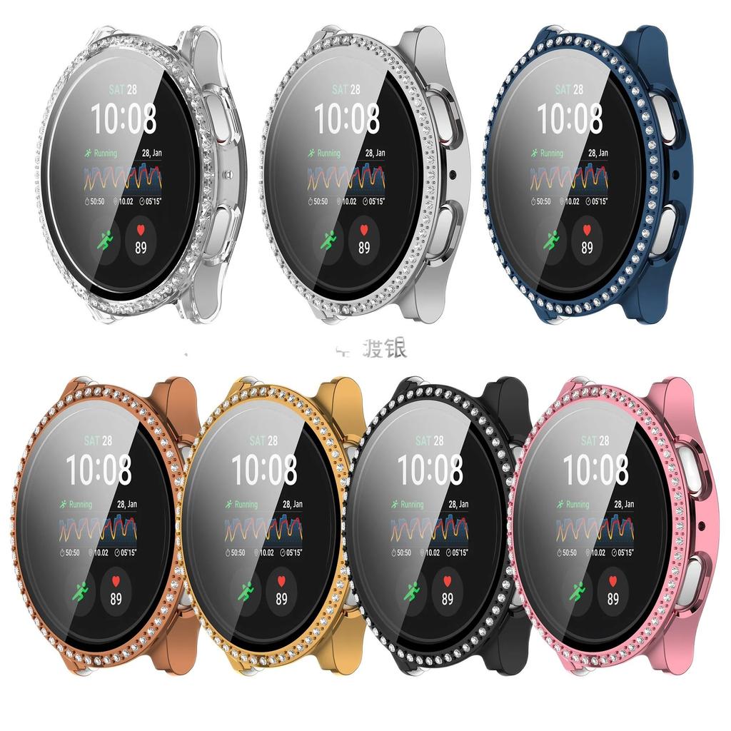 Shining Diamond Full Protective Glass Case For Samsung Galaxy Watch 7 40mm 44mm Screen Protector Case Hard Cover & Glass Film