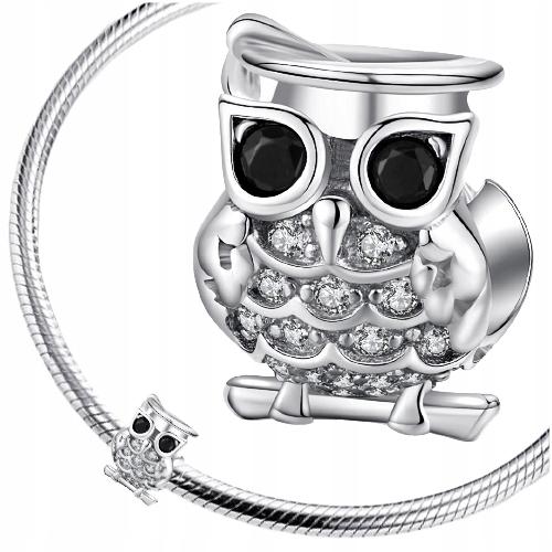Owl Charm Pendant 925 Owl Bird Bead Charms Zirconia