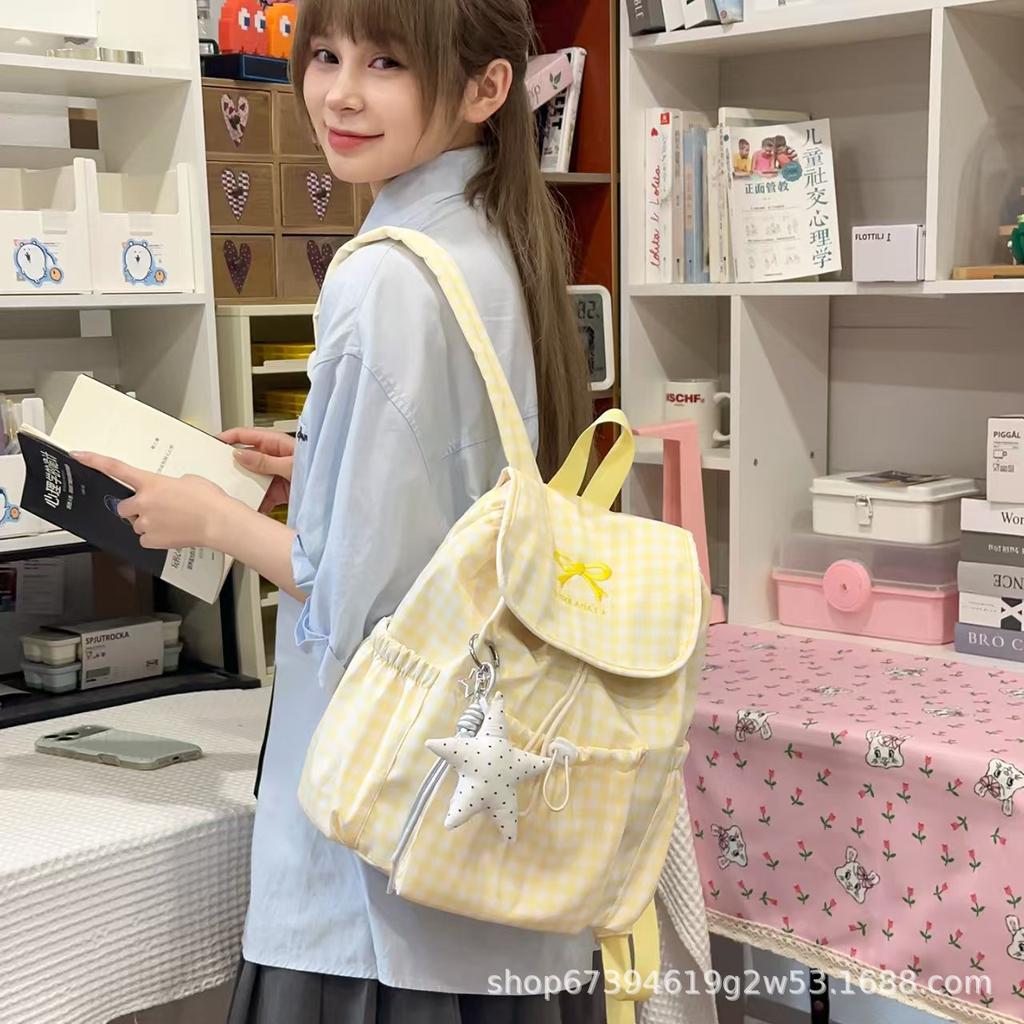 Schoolbag new spring lazy cute girl backpack junior high school student schoolbag fashionable lightweight fresh travel backpack