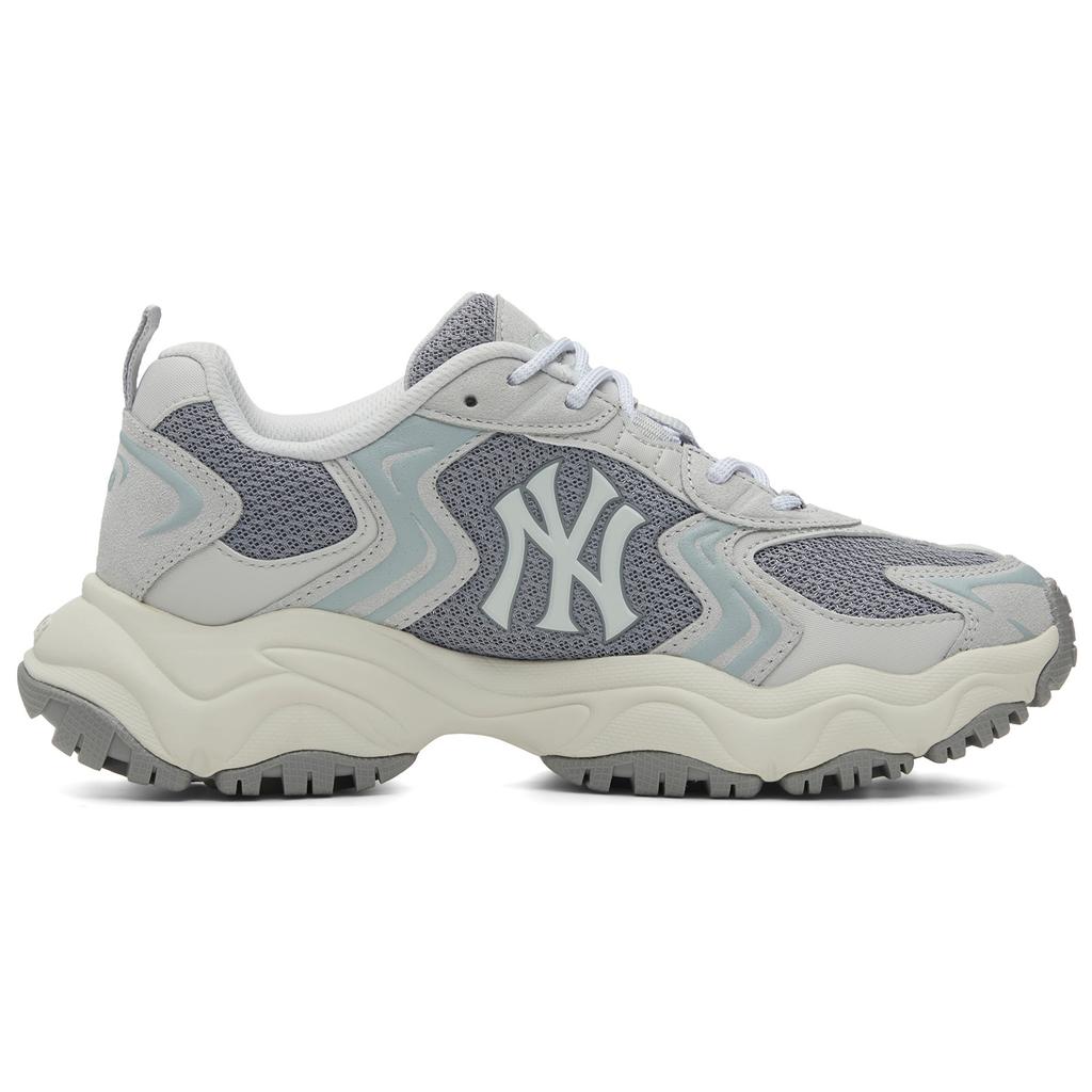 New MLB New York Yankees Breathable Lightweight Height Increasing Low Top Chunky Sneakers Unisex Dark Gray 3ASHC055N-50GRS