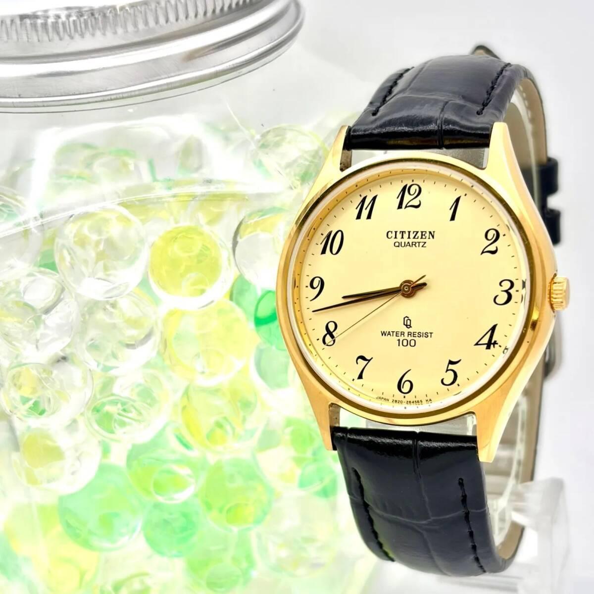 [Good Condition/New Battery] CITIZEN Citizen Men s Watch Gold 2830-262891 60200196 New Belt