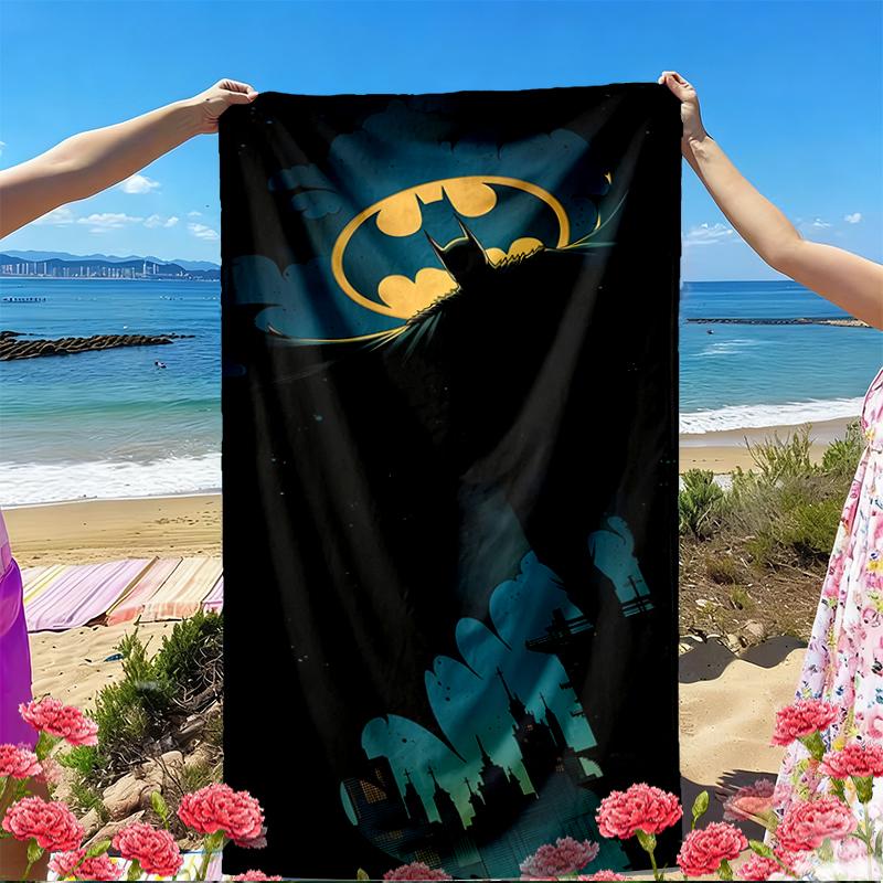 Toalha de Praia com Estampa de Super-heróis, Toalha de Praia Versátil Leve Absorvente para Piscina Surf Yoga Banheiro, Presente Perfeito de Aniversário Feriado