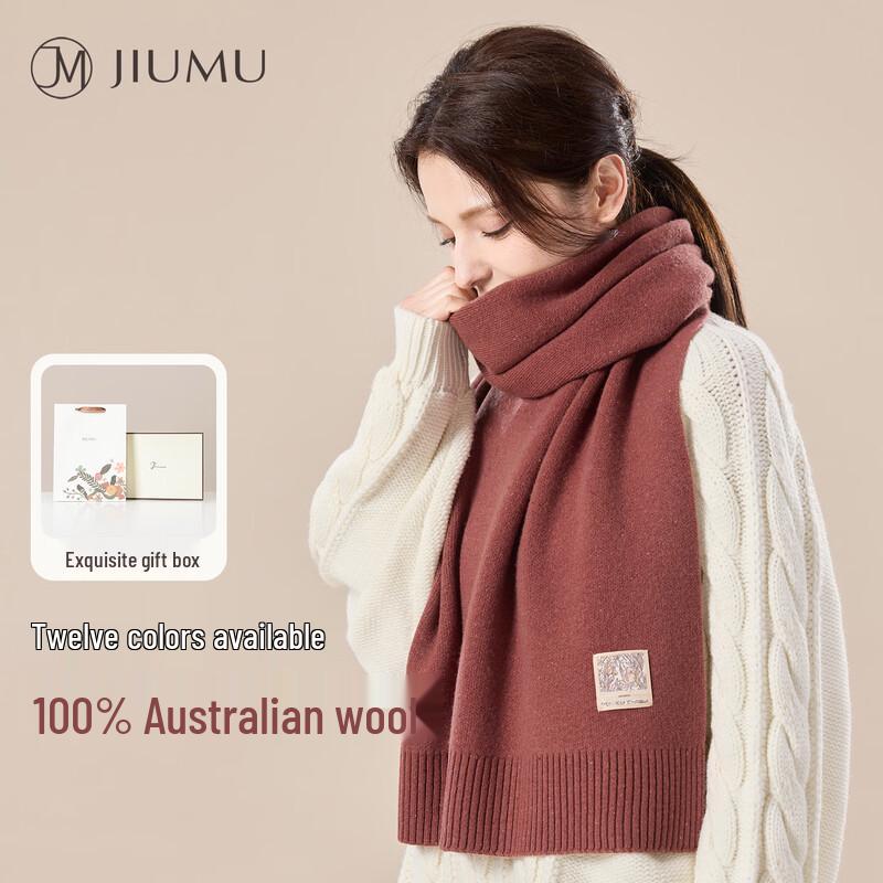 JIUMU Pure Wool Scarf & Shawl