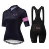 Womens Cycling Jersey Shorts Set Breathable Quick-Dry Team Edition Road Bike Apparel