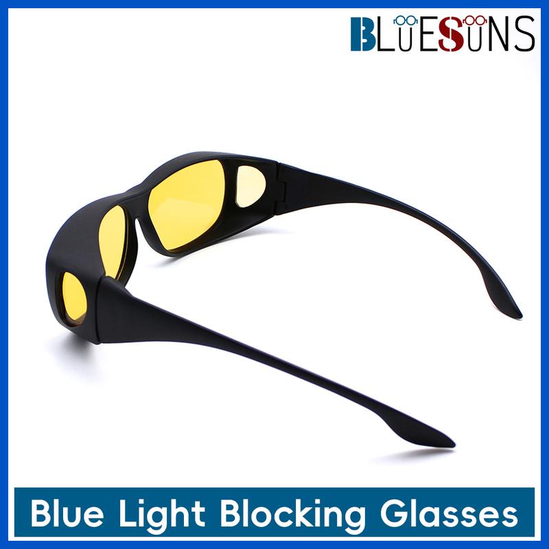 Yellow lens large frame anti blue light goggles increase clarity and are suitable for protecting eyes when looking at screens