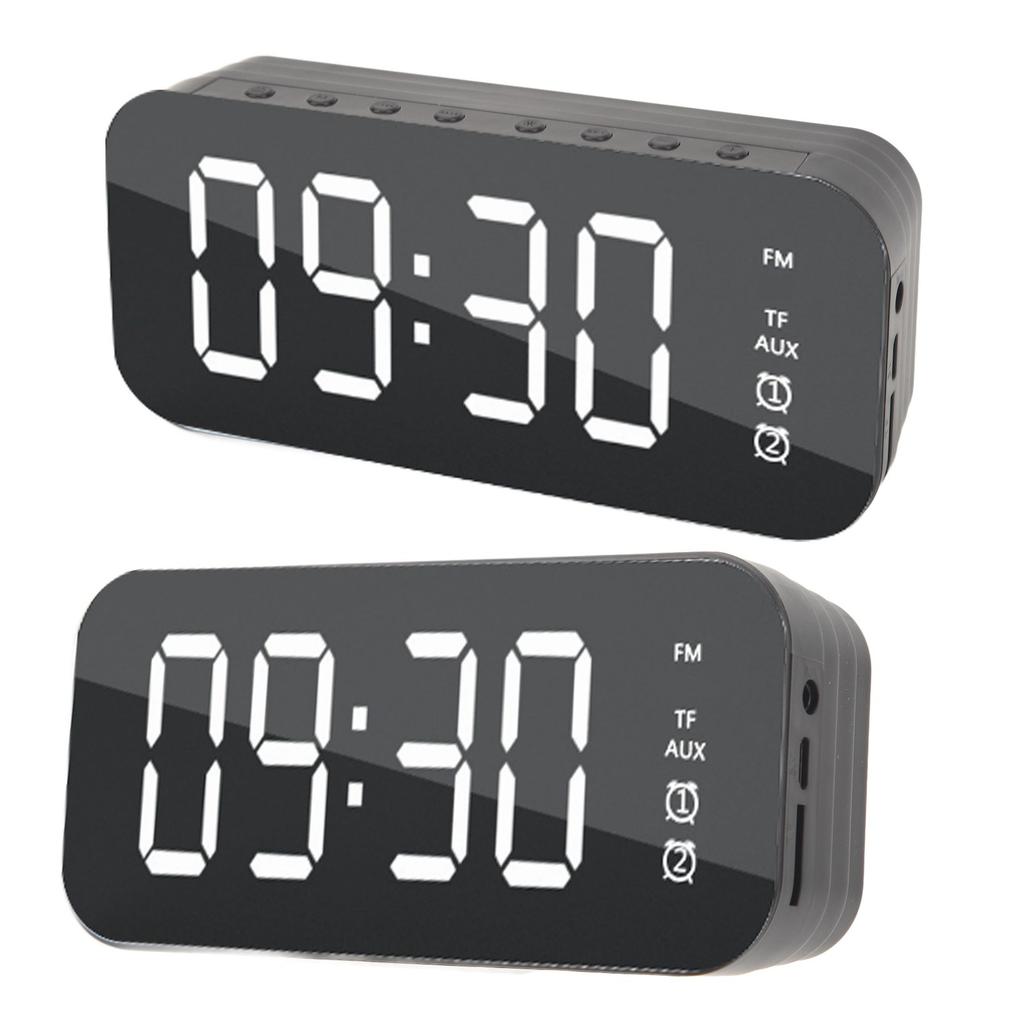 Mirror Surface Alarm Clock Bluetooth Speaker Digital Wireless Alarm Clock Bluetooth Speaker for