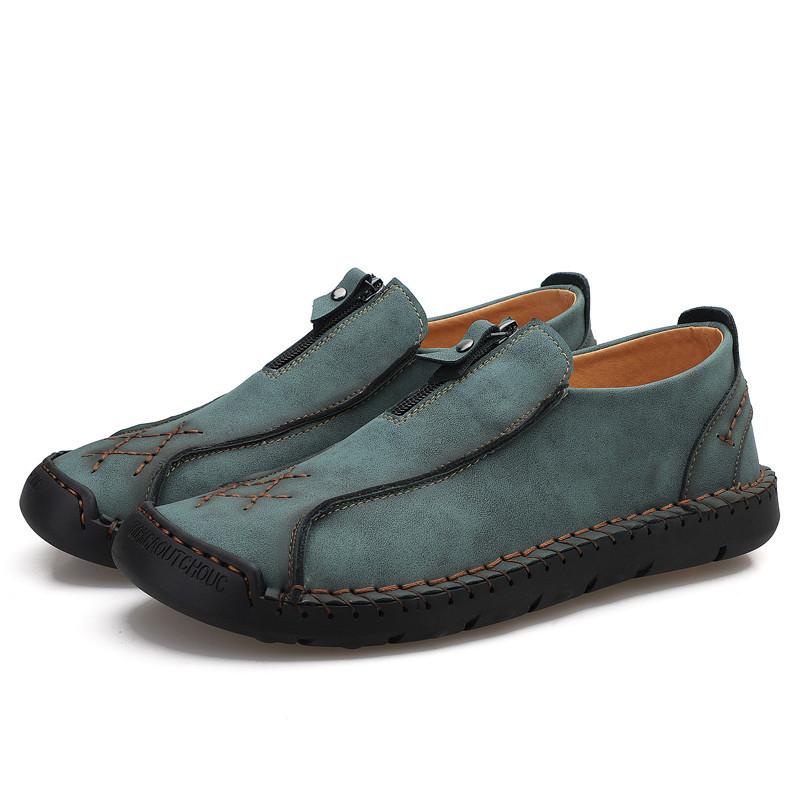 Fashion Handmade Men's Casual Leather Shoes Outdoor Men's Soft Soled Driving Shoes Loafers