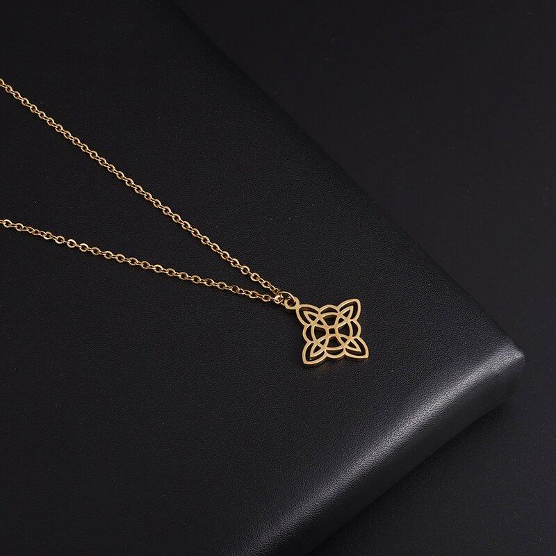 Women Witch Knot Ring Stainless Steel Adjustable Irish Celtic Knot Amulet Jewelry Supernatural Opening Witchcraft