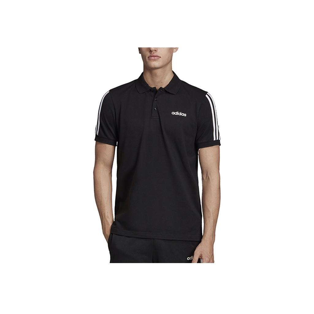 Adidas Casual Sports Breathable Short-Sleeve Polo Shirt Men Tops Black EJ0927