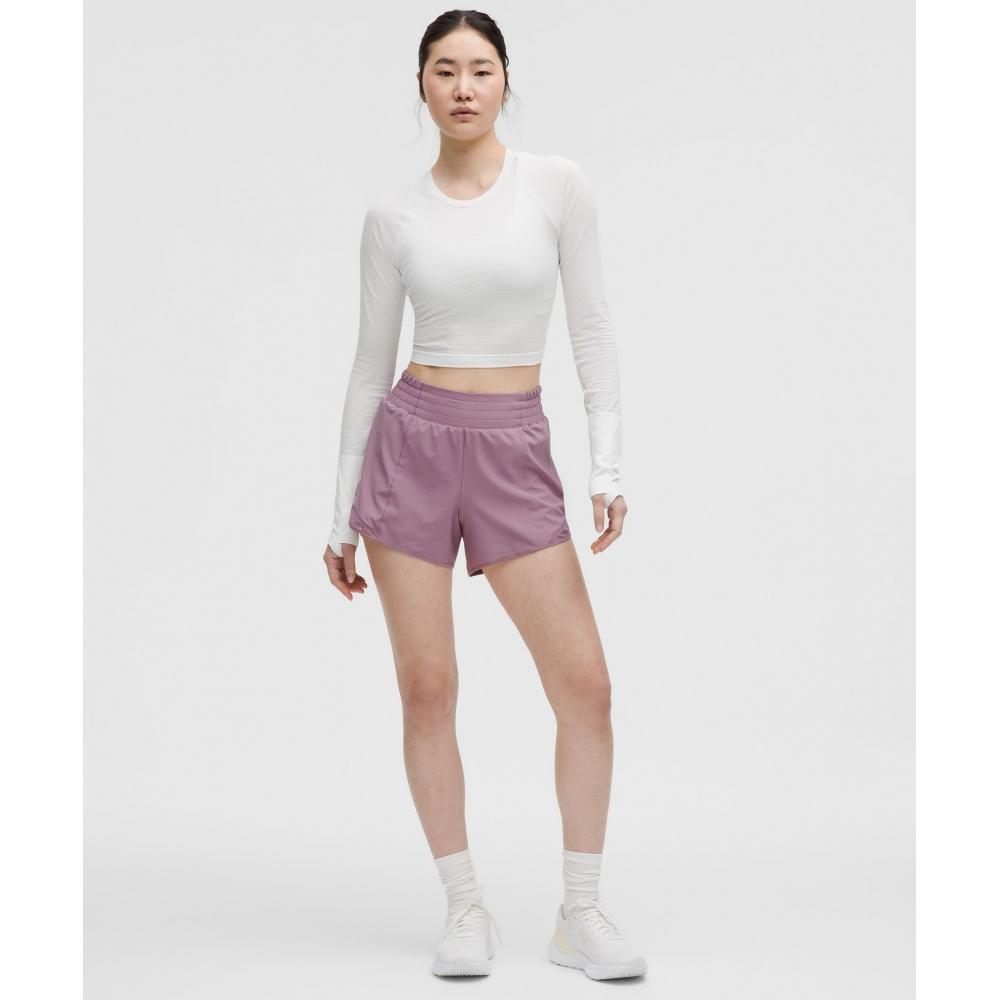 Lululemon Hotty Hot High Rise Lined Short 4  Lavender Lux