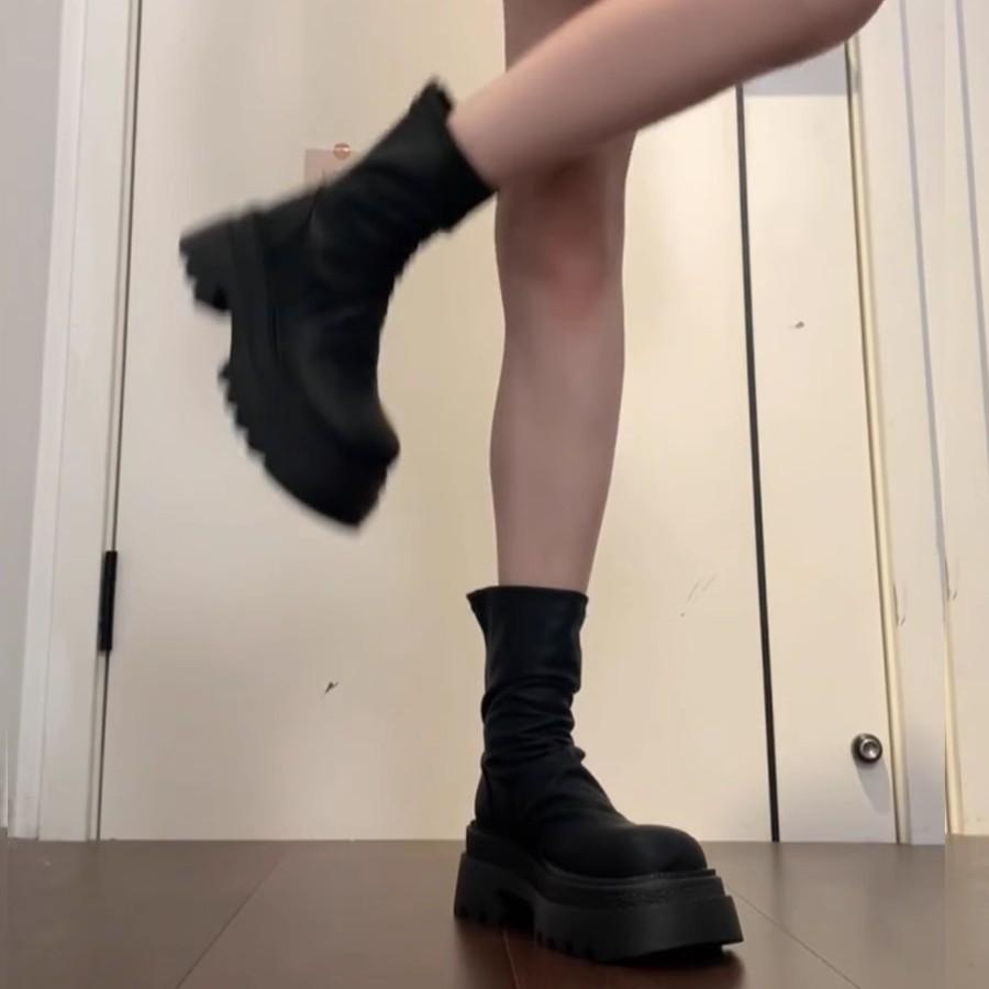 Thick-soled foreign style early autumn short boots new autumn thin boots Martin boots women's boots