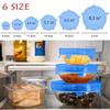 6Pcs Reusable Silicone Stretch Lids Wrap Bowl Seal Cover Kitchen Food Storage
