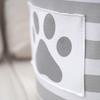 Cesto Tondo per Giocattoli da Cane con Artigli a Strisce Scatola Contenitore per Vestiti con Manico Articoli per Animali Domestici