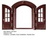Retro Cat Door French Style Cat Door Lockable Double Door Easy Installation Pet
